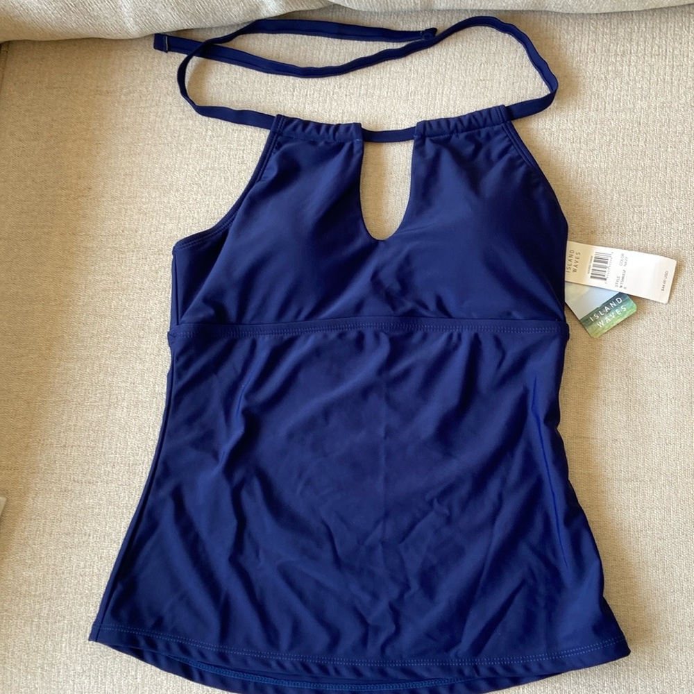 Island Waves tankini in navy blue, size 6
